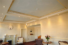 Lobby ceiling at Connells Funeral Home Longford